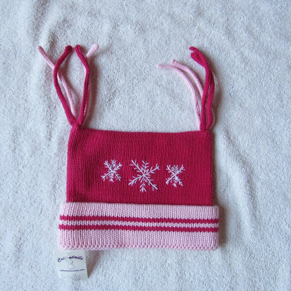 Cottontails Girls Red and Pink Hat